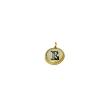 Alphabet Charms in Resin and Gold Plated, multicolor, e [1]