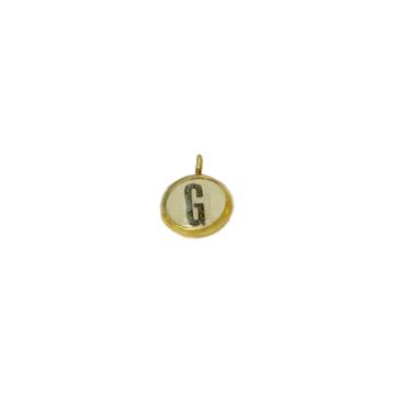 Alphabet Charms in Resin and Gold Plated, multicolor, g [1]