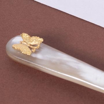 Horn Violon Spoon, gold, butterfly [2]