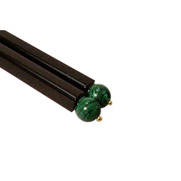 Natural Stones Chopsticks in rosewood, dark green