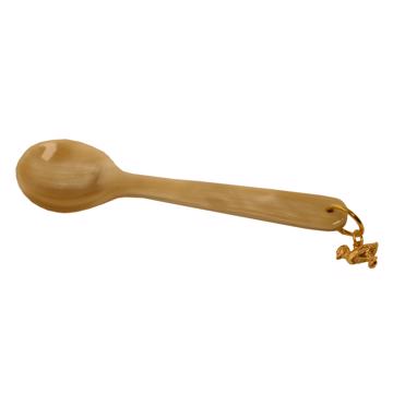 Round Spoon in Horn, gold, chick [3]