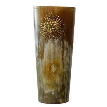 Horn vase Sun pattern, gold, 14 cm high [3]