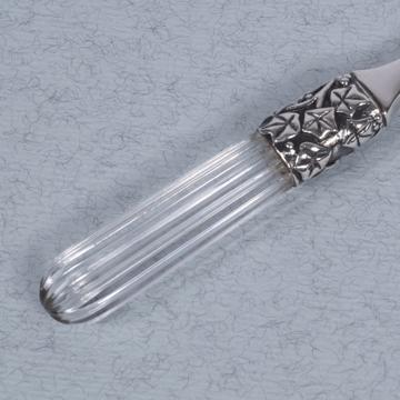 Fidélio spoon in silver plated and cristal, transparent, moka [4]