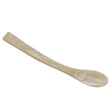 Mother of pearl spoon, white, teaspoon [3]