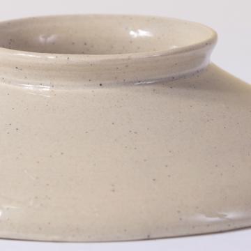 Round Eggcup in earthenware, beige [4]