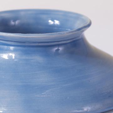Round Eggcup in earthenware, french blue [4]