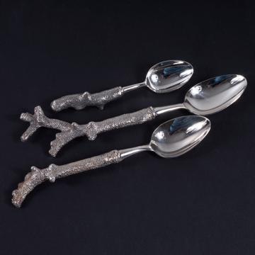 Coral spoon in silver plated, silver, coffee/tea [1]