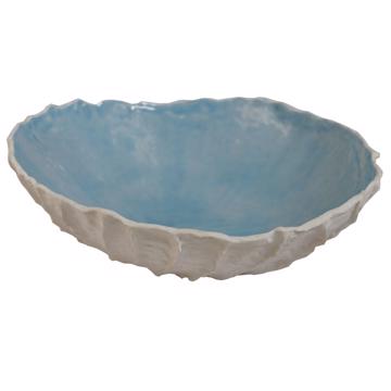 Bol Oursin en Porcelaine façonnée, bleu ciel
