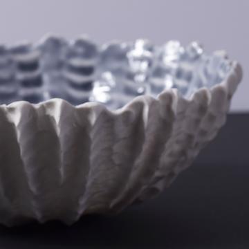 Bol Oursin en Porcelaine façonnée, bleu gris [2]