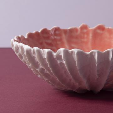 Bol Oursin en Porcelaine façonnée, rose clair [7]