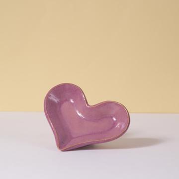 Heart saltcellar in sandstone, antic pink [1]