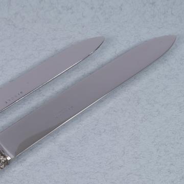 Couteau Fidélio en cristal et métal argenté, transparent, dessert [4]