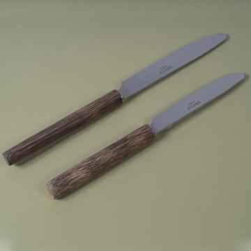 Reed knives in stainless steel, brown, table [1]