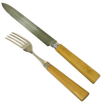 Kérylos Cutlery in boxwood, light yellow, set of 2 [3]