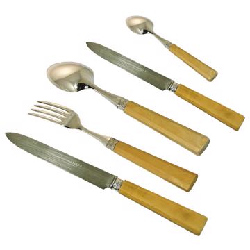 Kérylos Cutlery in boxwood, light yellow, set of 5 [3]