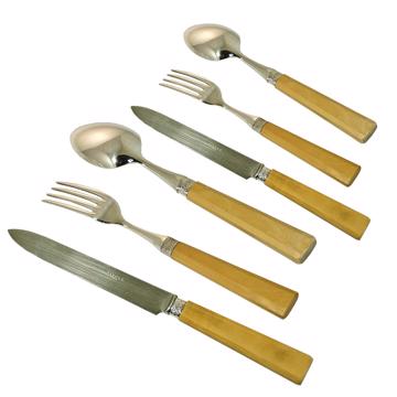 Set for 6 - Kérylos cutlery, light yellow, cutlery set for 6 pers - 36 pieces [2]