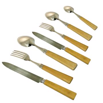 Kérylos Cutlery in boxwood, light yellow, set of 7 [3]