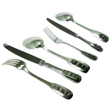 Set for 6 - Passementerie cutlery, silver, cutlery set for 6 pers - 36 pieces [2]
