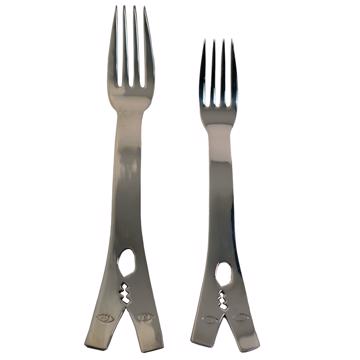 Kiss fork in silver plated, silver, table [3]