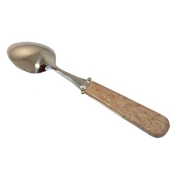 Quartet spoon in coral stone, light pink, coffee/tea