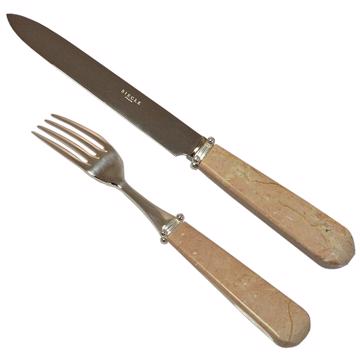 Quartet cutlery in coral stone, light pink, set of 2 [4]