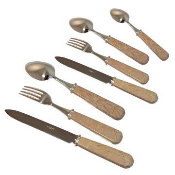 Quartet cutlery in coral stone, light pink, set of 7 [3]