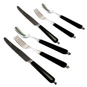 Set for 6 - Rambouillet cutlery, black, cutlery set for 6 pers - 36 pieces [2]