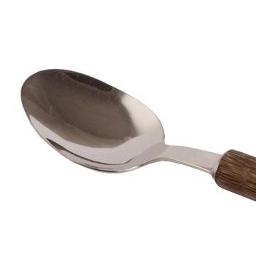 Reed spoons in stainless steel, brown, coffee/tea [3]
