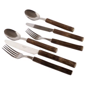 Set for 6 - Reed cutlery, brown, cutlery set for 6 pers - 36 pieces [2]