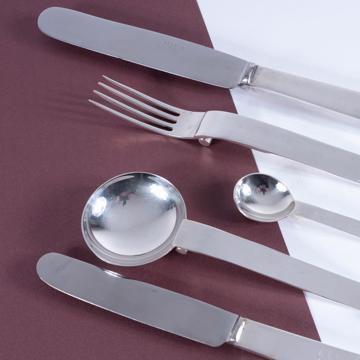Vague cutlery in silver plated, silver, set of 5 [2]