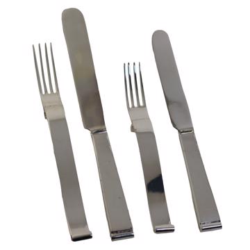 Fourchette et couteau Vague en métal argenté, argent, fourchette table [3]