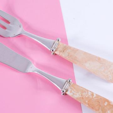 Quartet fish cutlery in coral stone, light pink [2]