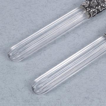 Couverts à poisson Fidélio en cristal et métal argenté, transparent [5]