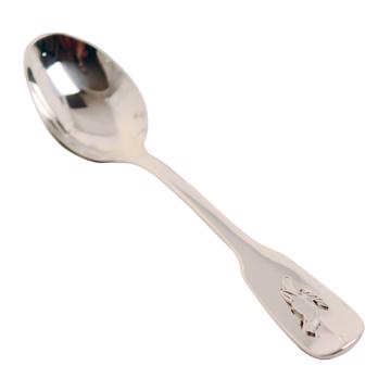 Small Farmyard spoons in silver plated, silver, duck [2]