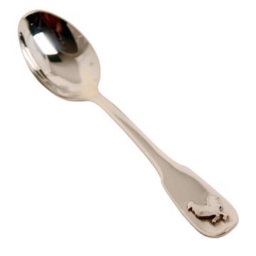 Small Farmyard spoons in silver plated, silver, rooster [3]