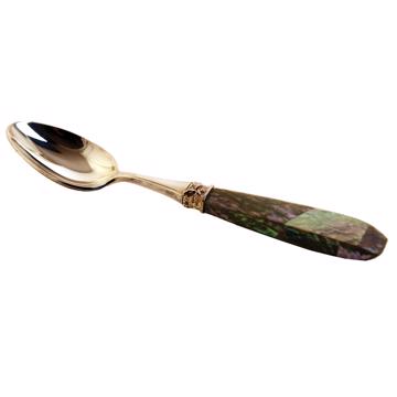 Pacific spoon in mother of pearl inlaid, sea green, table [3]