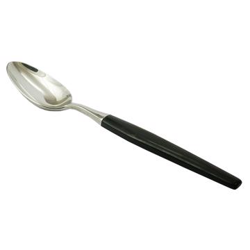 Tokyo spoon in horn and silver plated, black, dessert [3]