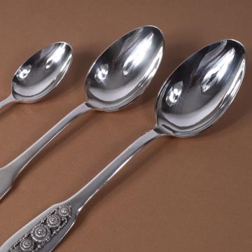 Passementerie spoons in silver plated, silver, dessert [2]