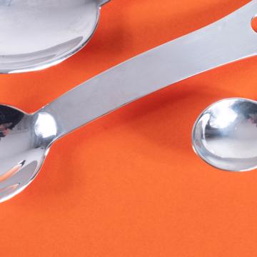 Kiss spoon in silver plated, silver, coffee/tea [4]