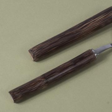 Reed spoons in stainless steel, brown, coffee/tea [4]