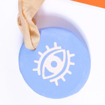 Eye Fragrance Medal in earthenware, french blue, jasmine [2]