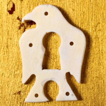 Key hole in Sculpted Bone, white, eagle [2]