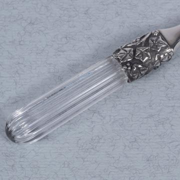 Fourchette à gâteau Fidélio en cristal et métal argenté, transparent [4]