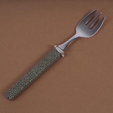 Galuchat Oyster fork in real leather