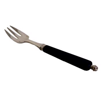 Rambouillet oyster fork in wood and silver, black [3]