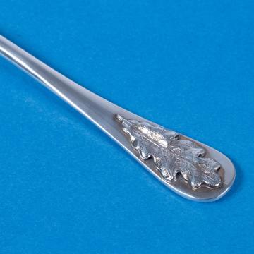 Silver leaves starter fork in silver plated, silver [2]