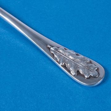 Silver leaves cake fork in silver plated, silver [2]