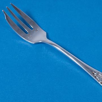 Silver leaves cake fork in silver plated, silver [4]