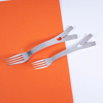 Kiss fork in silver plated