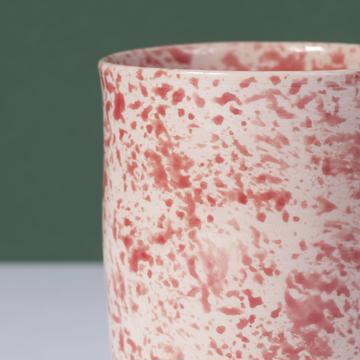 Sponge Cup in turned earthenware, red  [2]